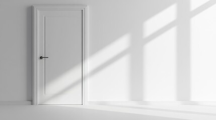 Modern Plain White Door with Smooth Surface