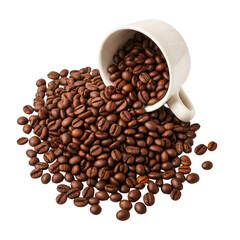 Naklejka premium Coffee Beans and Cup