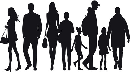 silhouettes of people in poses