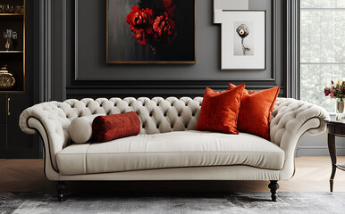 Living room with interior design