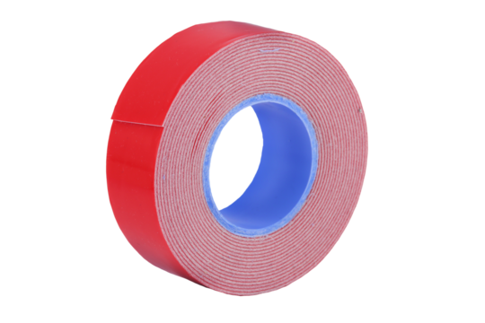 A roll of colored insulating tape. On a dark background.Transparent background in png.