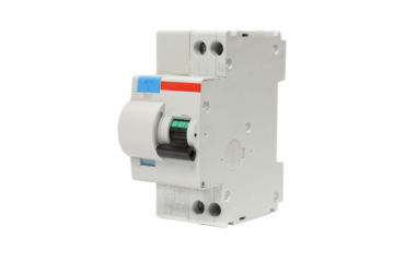 Differential current circuit breakers for protection of electrical loads.Transparent background in png.