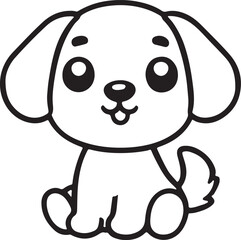 dog with bone coloring page 