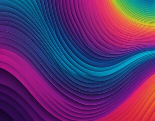 Obraz premium Abstract Rainbow Curving Lines Colorful Pattern