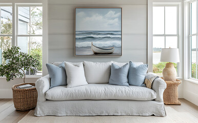 Fototapeta premium Living room with interior design