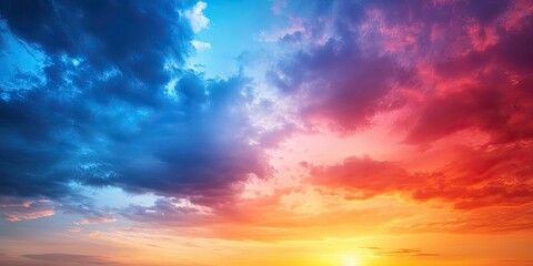 Obraz premium Dramatic nature background featuring a stunning sky at both sunset and dawn, showcasing the vibrant colors and breathtaking views of a dramatic nature background during these enchanting times.