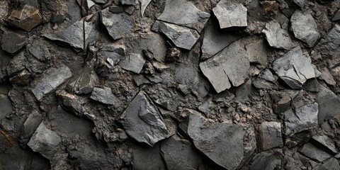 Fototapeta premium Texture of the contaminated rubble showcases the intricate details and patterns that arise from degradation, emphasizing the unique texture of contaminated rubble found in various environments.