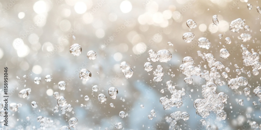 Poster enchanting and beautiful background featuring delicate foam drops. this high quality photo captures 