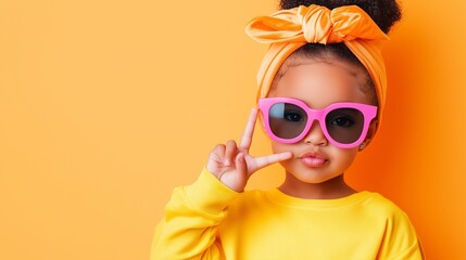 Black little girl dressed like rap female singer from 90s