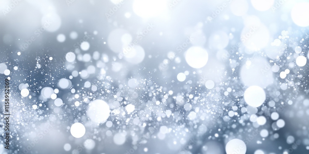 Aufkleber abstract background featuring silver and white bokeh lights, creating a soft and dreamy atmosphere w