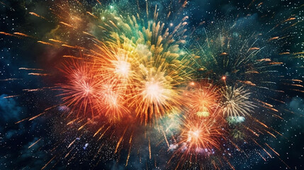 Fototapeta premium Colorful fireworks