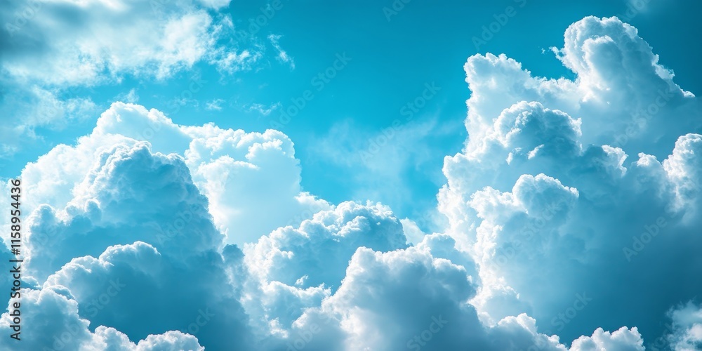 Poster dramatic cloudscape image in landscape format offers stunning visuals with ample copy space, making 
