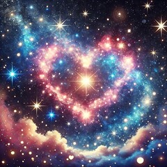 Fototapeta premium background with stars happy valentins day