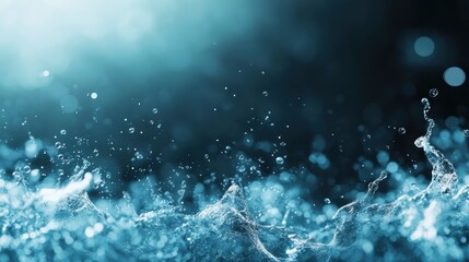 Obraz premium This vibrant image captures a dynamic splash of water, showcasing energy and movement, with droplets suspended in air, illustrating the beauty of natural forces.