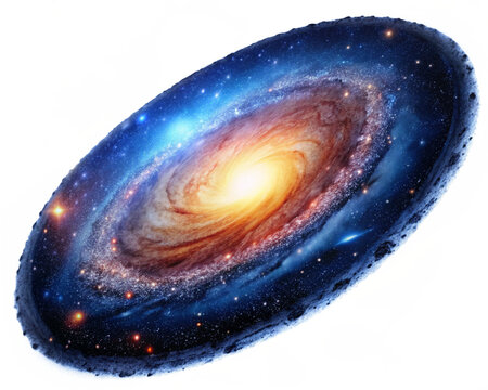 A galaxy isolated on  white background