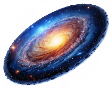 A galaxy isolated on  white background