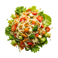 Yummy noodle salad with nsesame isolated