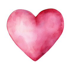 Vibrant Watercolor Heart   Romantic Symbol of Love and Affection  Textured pink and red watercolor heart shape with a soft tender and passionate feel perfect for Valentine s Day wedding
