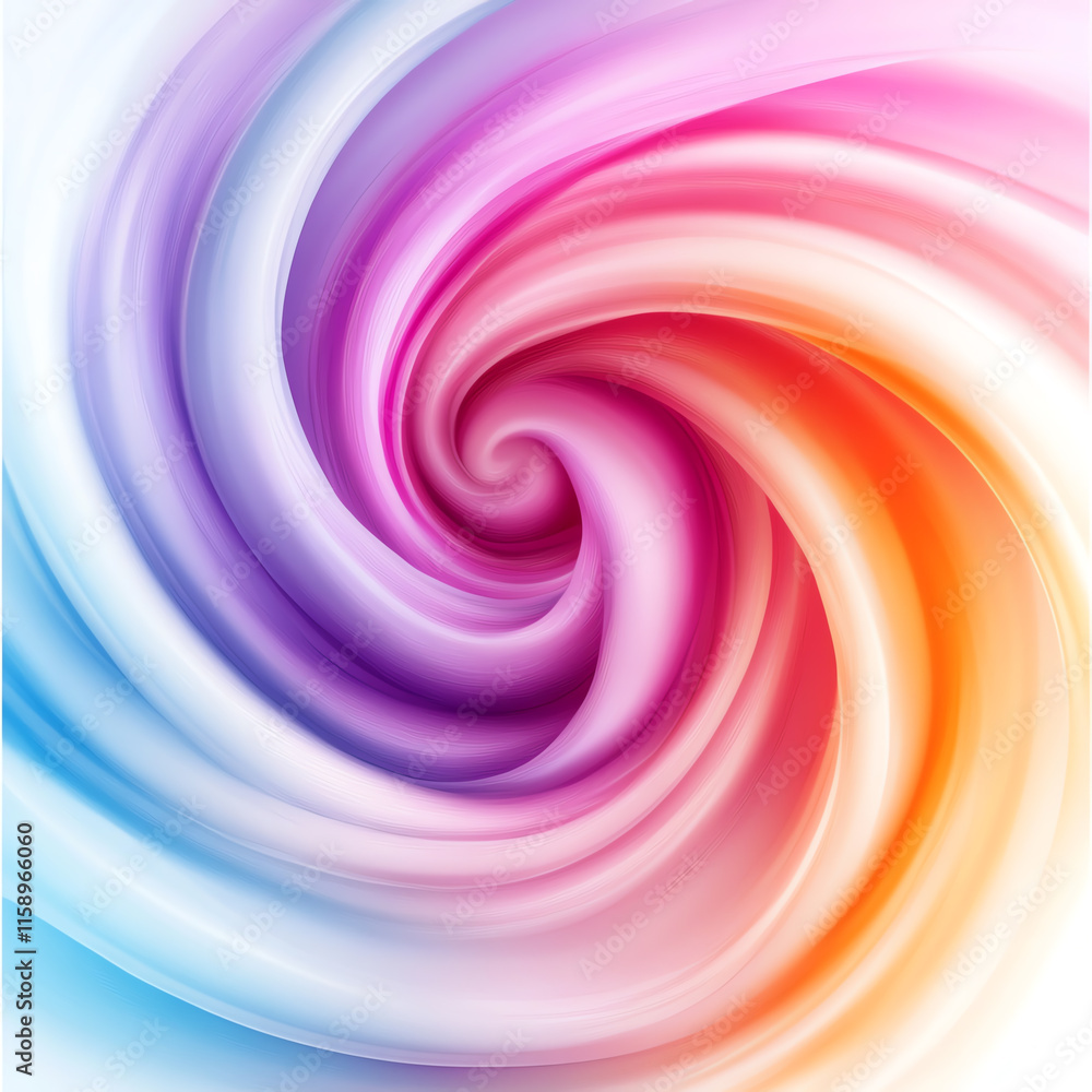 Poster colorful swirling abstract design with smooth gradients and vibrant hues creating a sense of movemen