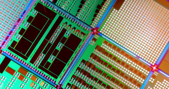 Silicon semiconductor wafer close-up. In electronics, a wafer also called a slice or substrate is a thin slice of semiconductor, a crystalline silicon, used for the fabrication of integrated circuits