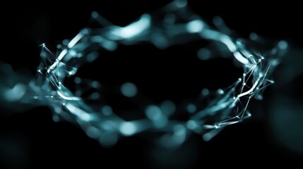An abstract visualization of a network made up of delicate glowing connections, symbolizing futuristic themes of technology and human connectivity.