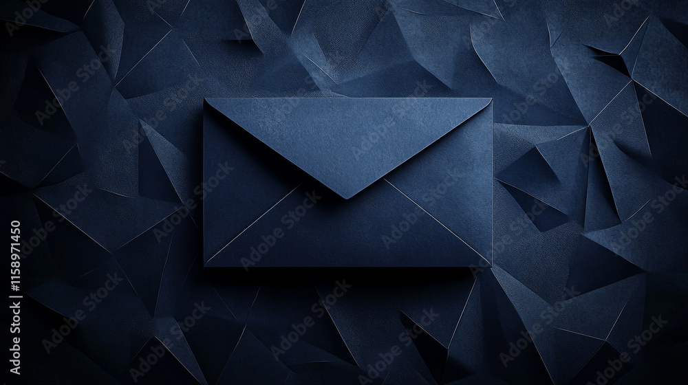 Poster envelope resting on dark textured background creates a mysterious and elegant atmosphere