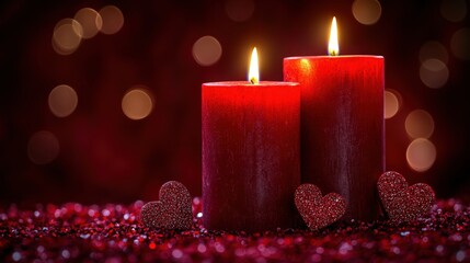 Celebrate valentine’s day with romantic candlelight digital art in a serene setting perfect for creating memorable moments