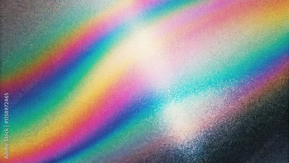 Aufkleber abstract black pastel holographic blurred grainy gradient background texture. black and white digita