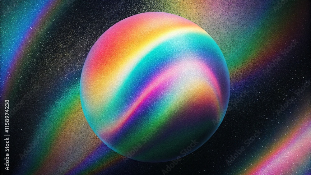 Aufkleber abstract black pastel holographic blurred grainy gradient background texture. black and white digita
