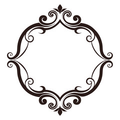 Elegant and Ornate Ornamental Scroll Frame Text Divider Vector  Vinta Design - Perfect for Vintage Themes, Wedding Invitations, and Decorative Projects