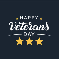 Happy Veterans Day Celebration Graphic