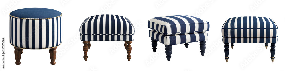 Poster a collection of elegant and stylish tufted footstools ottomans and poufs in a variety of sizes shape
