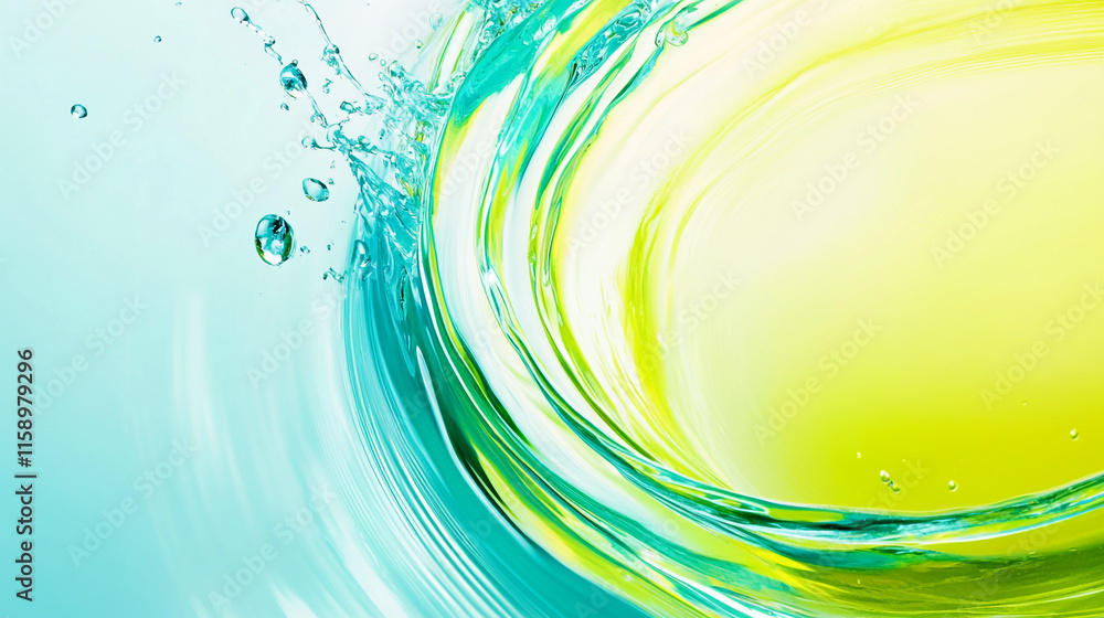 Aufkleber colorful water splash captured in bright tones highlighting movement and fluidity in an abstract com