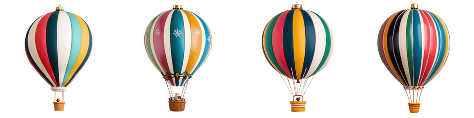 Fototapeta premium Vibrant Hot Air Balloons Floating in the Vast Sky During a Summer Adventure and Festival Colorful Patterns and Designs Create a Sense of Freedom and Joy in the Landscape