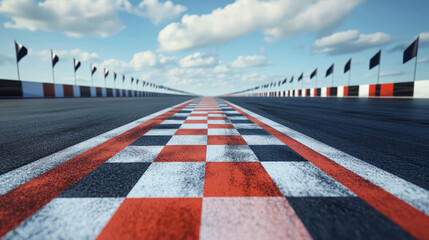 Racing flags, vinyl banners, black and white checkered signboards or billboards on metal poles used in motor sport. Ensigns of rectangular and triangular shapes, Realistic 3d vector illustration, set