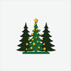 Christmas tree hand drawn illustration artwork