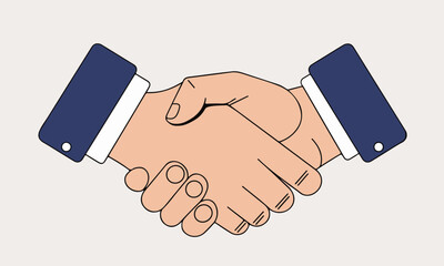 Business people hand shake for business deal, partnership of bonding in business, Shaking hand icon in dealing business of organization hand friendship