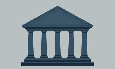 Bank busilding vector illustration with bank icon and bank symbol building in financial organization vector icon of bank and finance money institute.