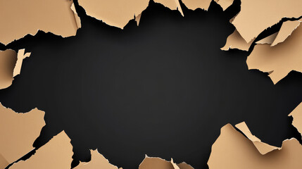 Set of ripped paper or cardboard pieces isolated on black background. Realistic vector illustration of torn blank pages with uneven edges. List or reminder note template. Scrap carton for recycling