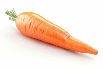 Fresh orange carrot on white background
