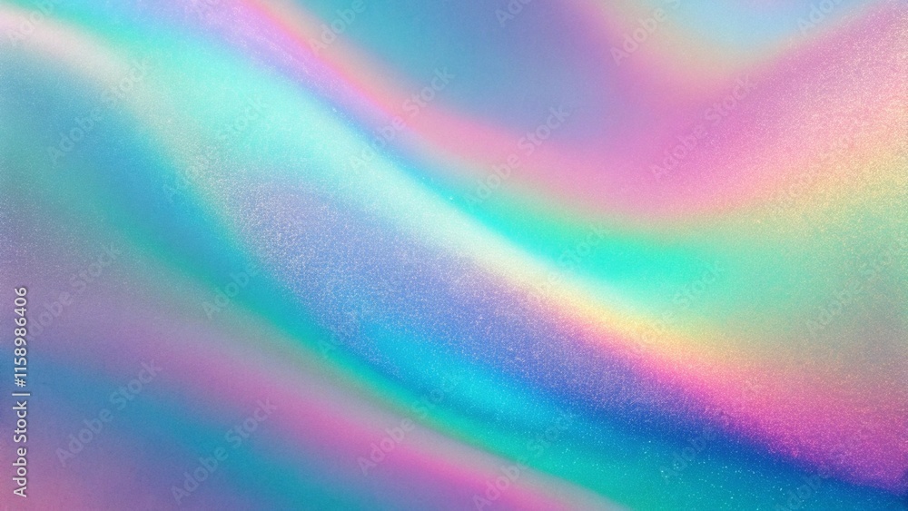 Poster abstract pastel holographic blurred grainy gradient background texture. colorful digital grain soft 