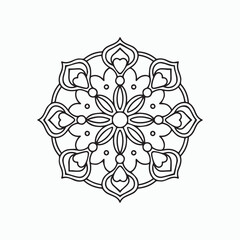 simple mandala art, Design for wallpaper Paint shirt and tile Sticker Design, vector