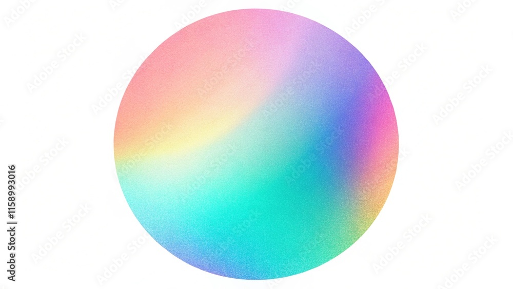Aufkleber abstract pastel neon holographic blurred grainy circle gradient on white background texture. colorfu