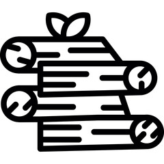 Firewood Stack Icon