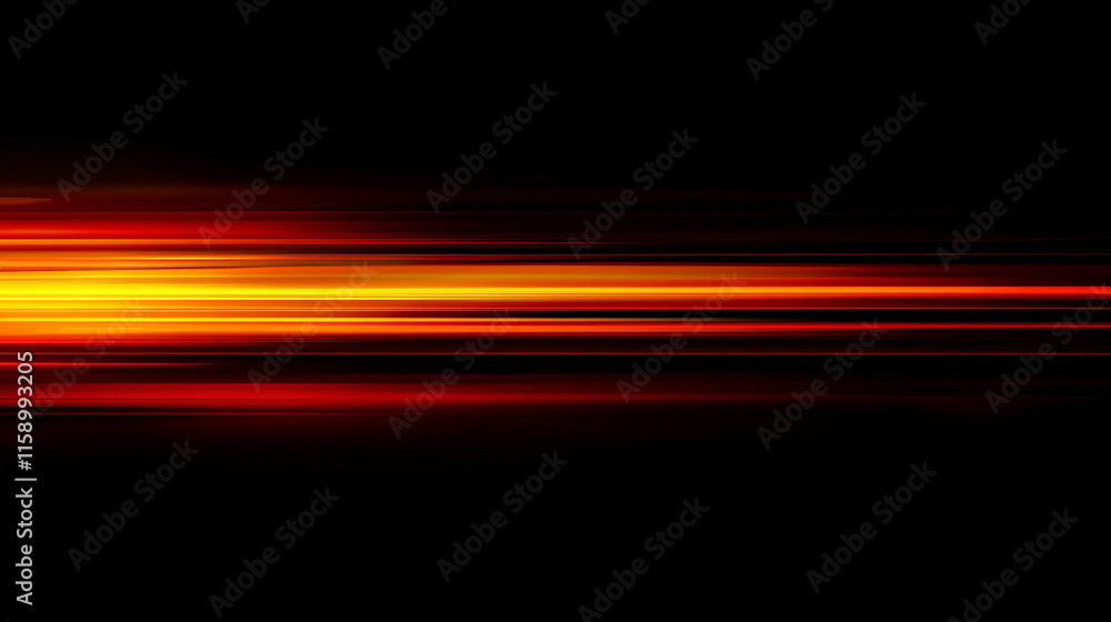 Poster vibrant streaks of light create a dynamic abstract effect against a dark background