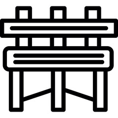 Fototapeta premium Wooden Bridge Icon