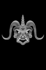 Scary devil head 