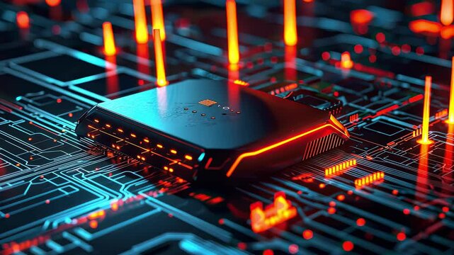 the concept of a 7G router. Selective focus