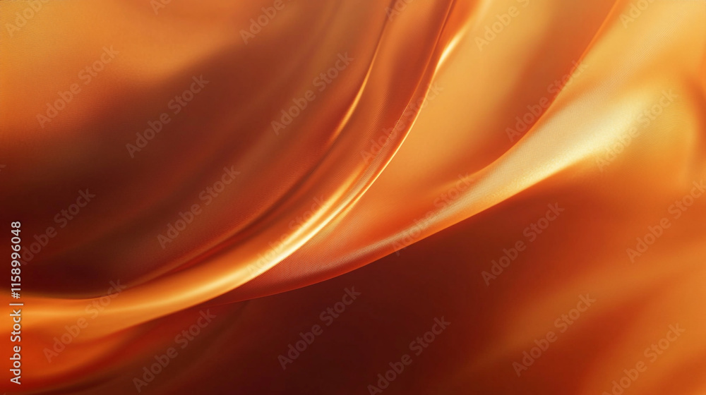 Poster warm orange waves flow gently creating a smooth and calming visual texture