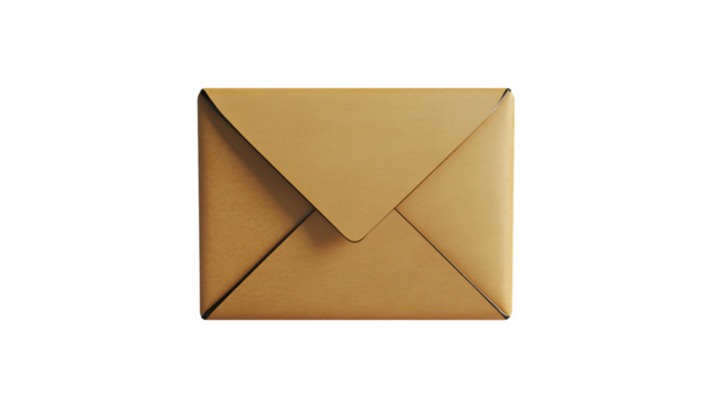 Email envelope icon isolated on transparent background for website design
